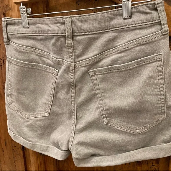 Taupe High Rise Shorts - Picture 6 of 8